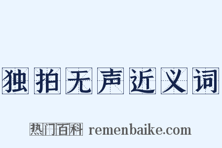 独拍无声近义词是什么意思的图片